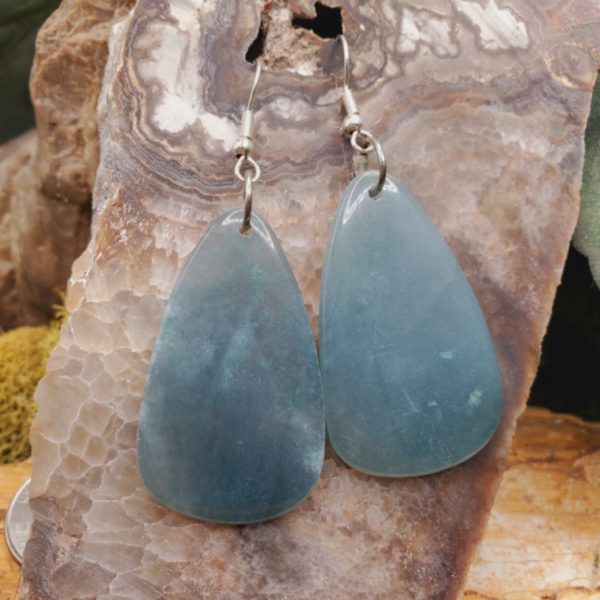 Guatemalan Jadeite Thin-Cut Earrings