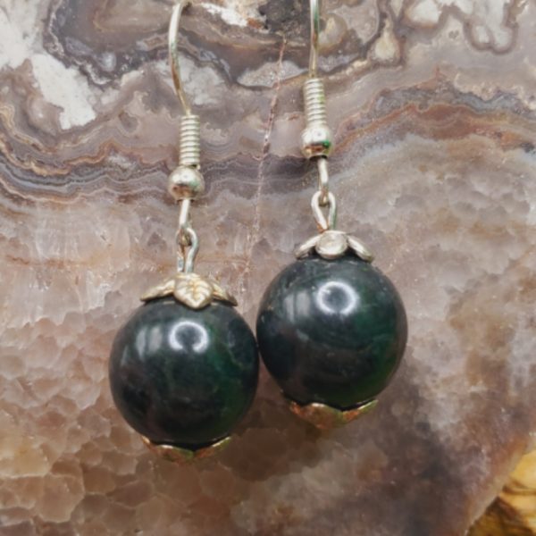 Guatemalan "Galaxy" Jadeite Earrings