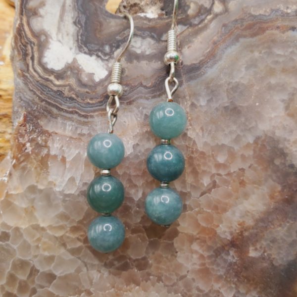 3-Tier Beaded Jadeite Earrings