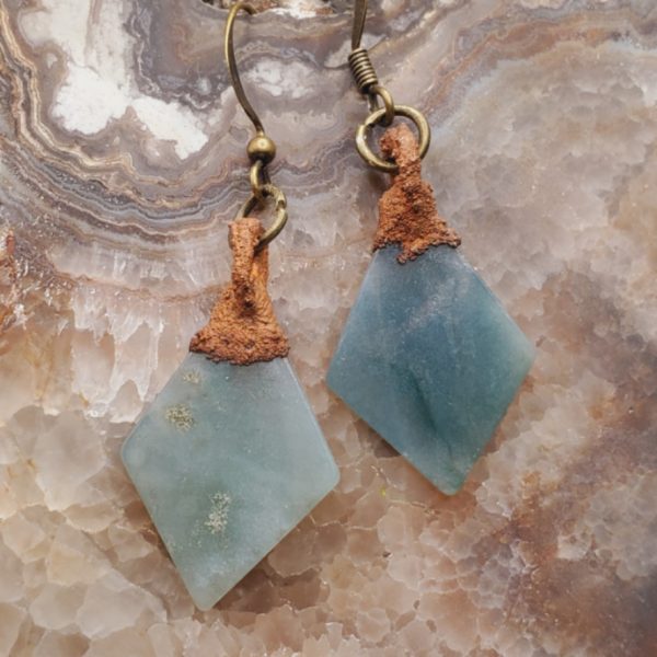 Guatemalan Electroplated Jadeite Earrings