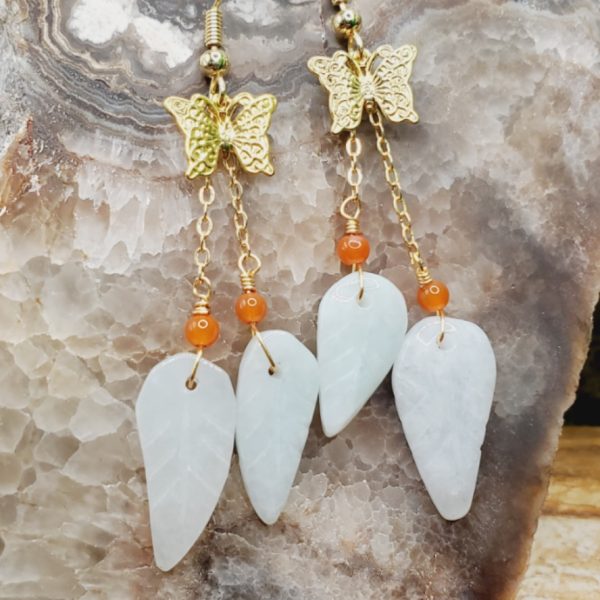 Burmese Butterfly / Leaf Earrings